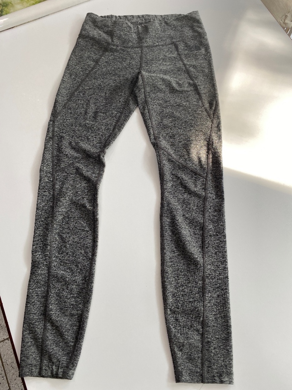 The north face leggings black white gray small